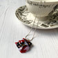 Abstract Dichroic Glass Necklaces - Reds, Oranges, Yellows