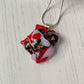Abstract Dichroic Glass Necklaces - Reds, Oranges, Yellows