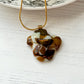 Abstract Dichroic Glass Necklaces - Reds, Oranges, Yellows
