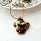 Abstract Dichroic Glass Necklaces - Reds, Oranges, Yellows