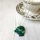 Abstract Dichroic Glass Necklaces - Greens