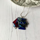 Abstract Dichroic Glass Necklaces - Greys