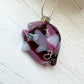 Abstract Dichroic Glass Necklaces - Pinks, Purples