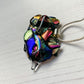 Abstract Dichroic Glass Necklaces - Pinks, Purples