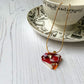 Abstract Dichroic Glass Necklaces - Reds, Oranges, Yellows