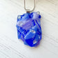 Abstract Dichroic Glass Necklaces - Blues
