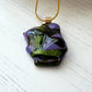 Abstract Dichroic Glass Necklaces - Greens