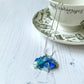Abstract Dichroic Glass Necklaces - Blues