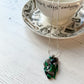 Abstract Dichroic Glass Necklaces - Greens