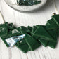 Abstract Dichroic Glass Necklaces - Greens