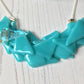 Abstract Dichroic Glass Necklaces - Greens