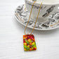 Abstract Dichroic Glass Necklaces - Reds, Oranges, Yellows