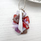 Pink Nude Abstract Glass Necklace