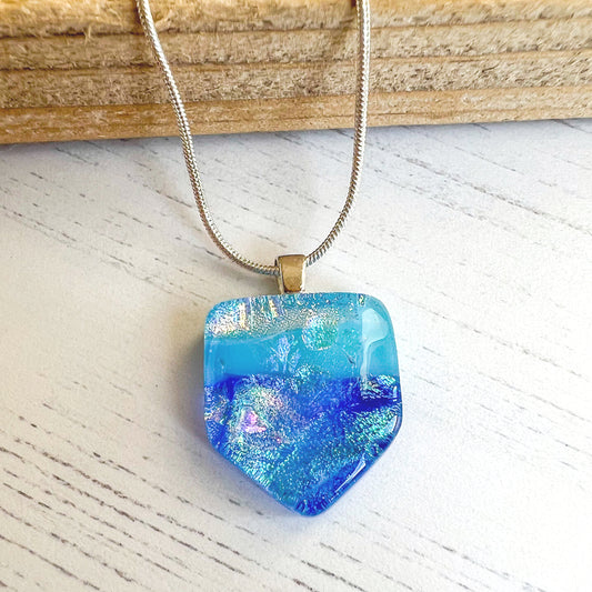 Twinkle Blues Glass Necklace
