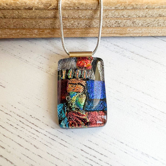 Twinkle Grey Glass Necklace