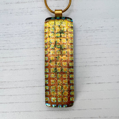 Twinkle Rectangle Dichroic Glass Necklaces