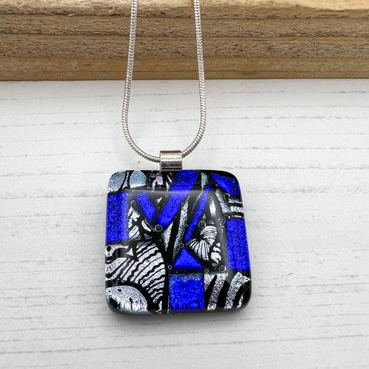 Blue Squares Necklace