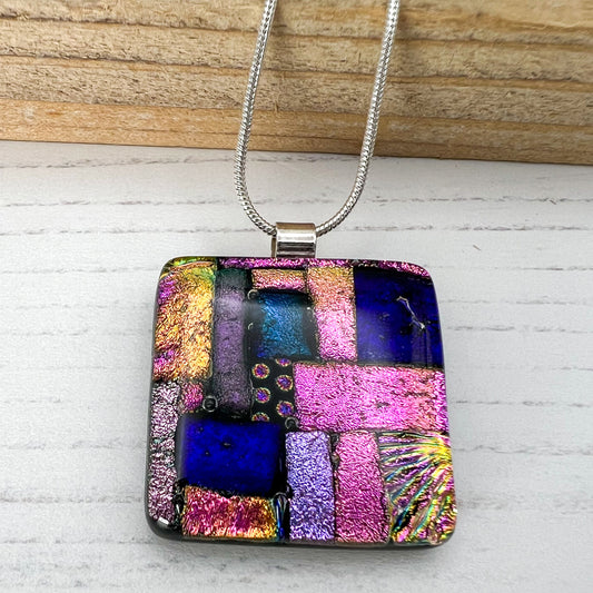 Pink Squares Necklace