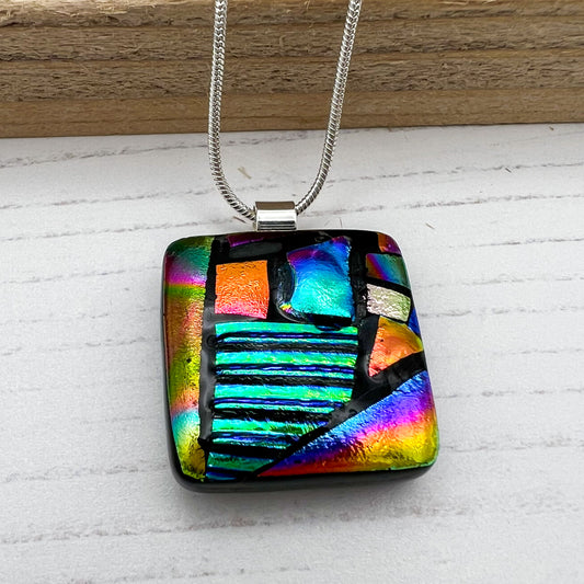 Vibrant Squares Necklace