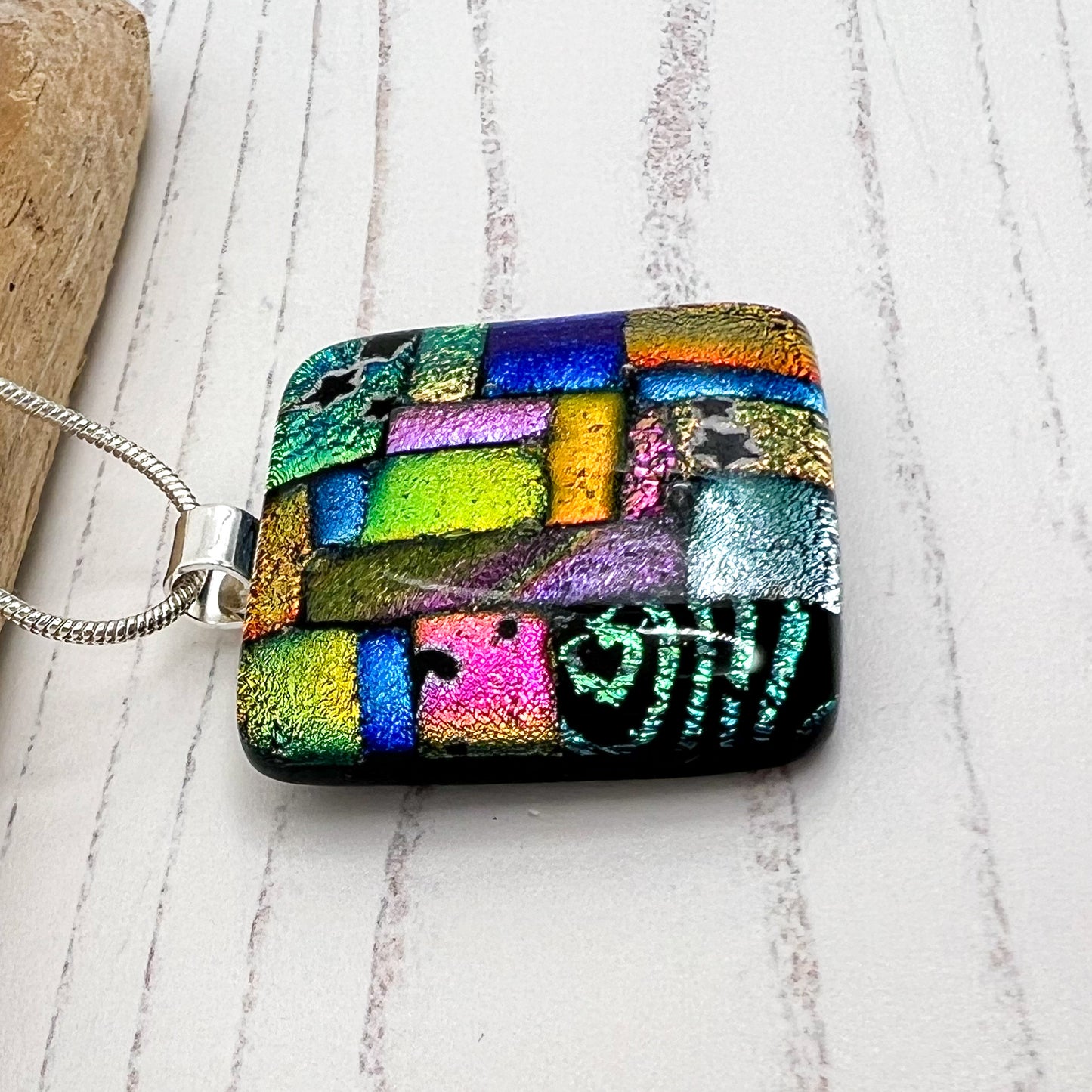 Vibrant Multi Squares Necklace