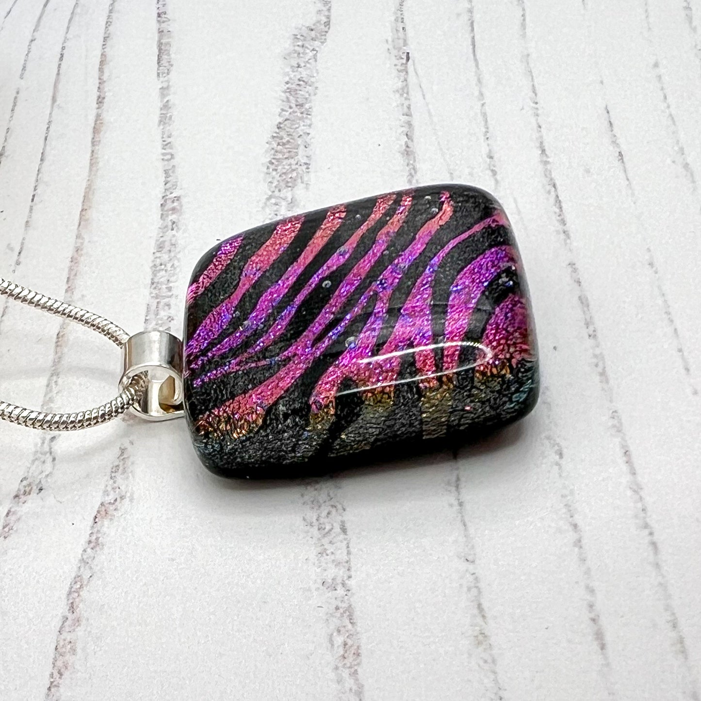 Zebra Blue Necklace