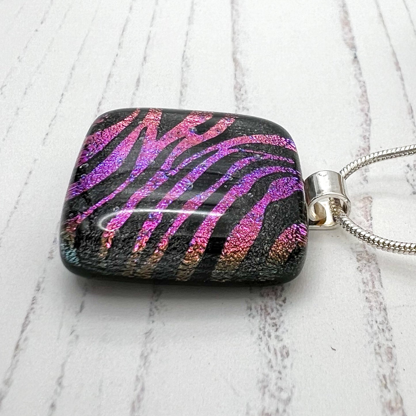 Zebra Blue Necklace