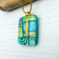 Green Squares Necklace | Handmade in Wales