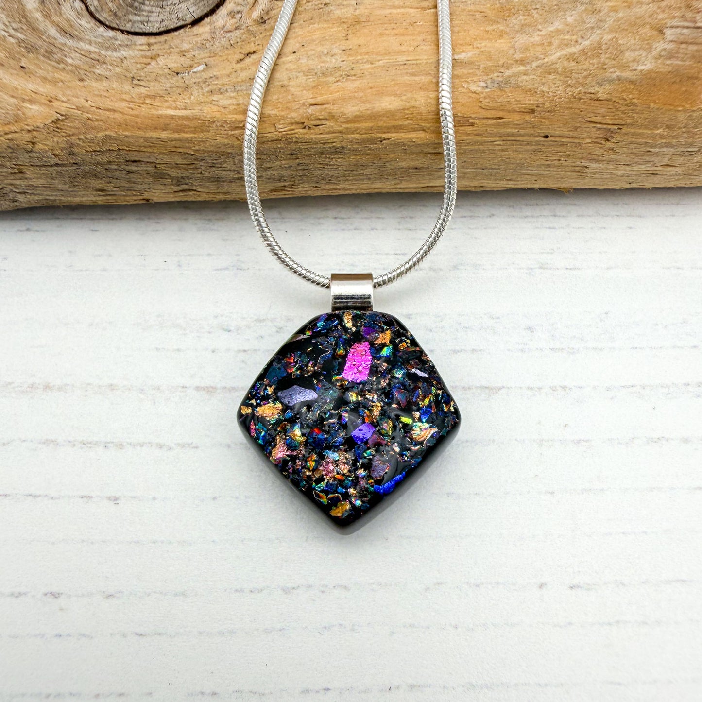 Sprinkles dichroic necklace