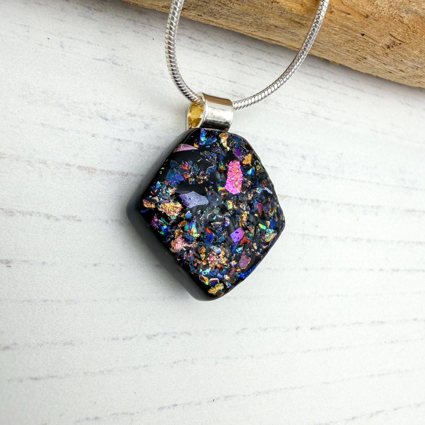 Sprinkles dichroic necklace