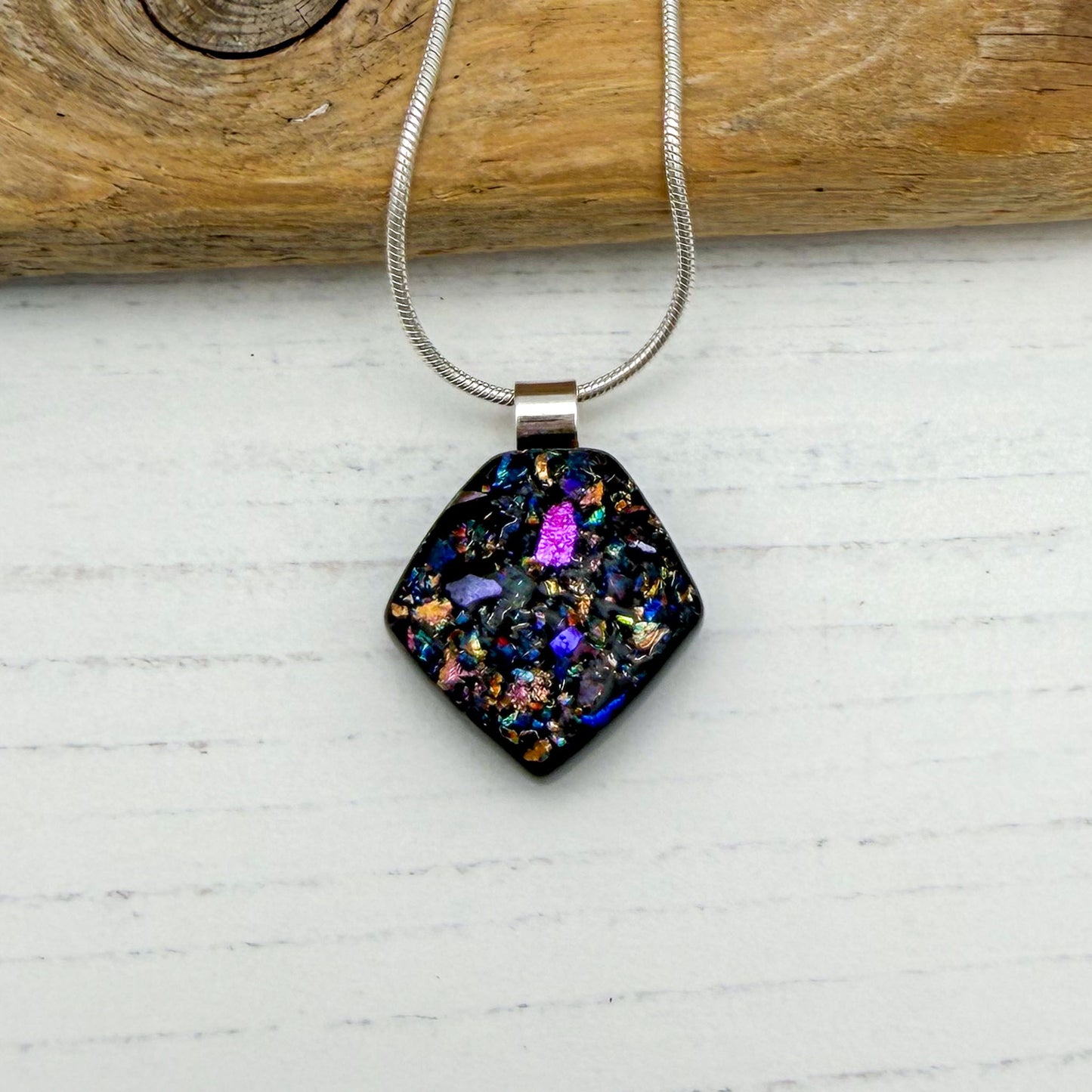 Sprinkles dichroic necklace