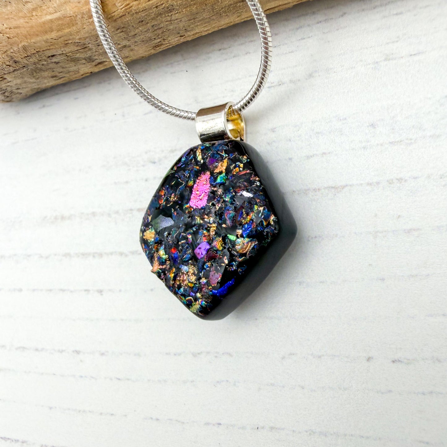 Sprinkles dichroic necklace