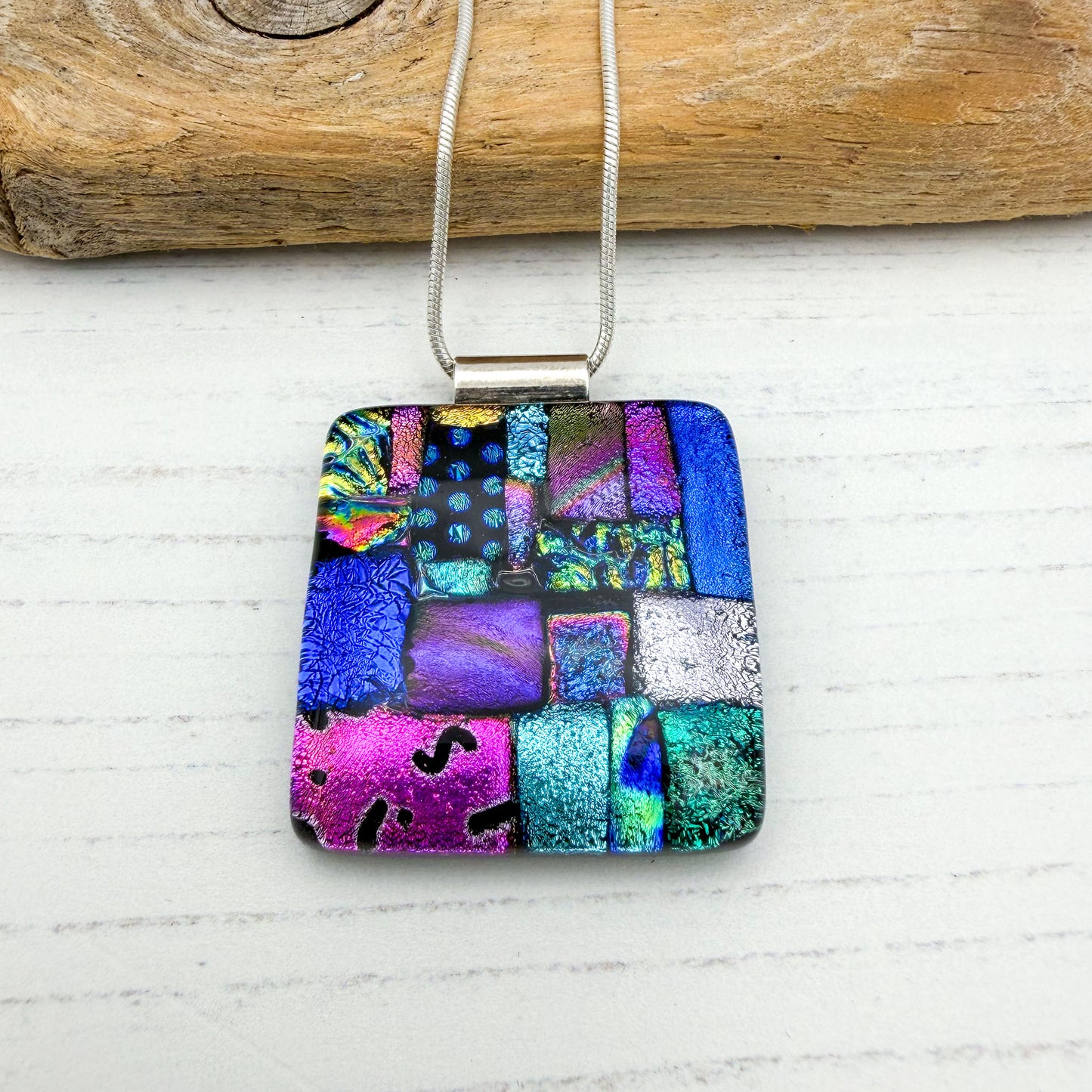 Confetti Squares Necklace | Handmade in Wales