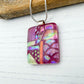 Scallop pink squares necklace | Handmade in Wales