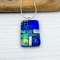 Electric blue squares necklace | Handmade in Wales
