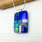 Electric blue squares necklace | Handmade in Wales