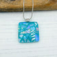 Pastel Aqua Squares Necklace | Handmade in Wales