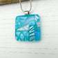 Pastel Aqua Squares Necklace | Handmade in Wales