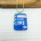 Pale blue squares necklace | Handmade in Wales