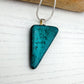 Teal Triangle Dichroic Necklace